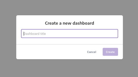 Create new dashboard