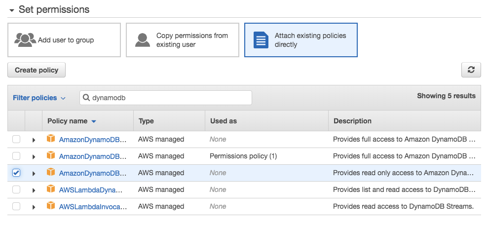 datagrip dynamodb